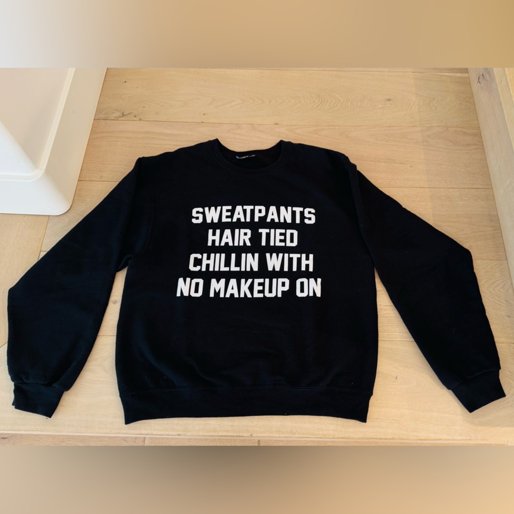 PRIVATE PARTY black graphic crewneck sweatshirt, Drake song - one size fits all